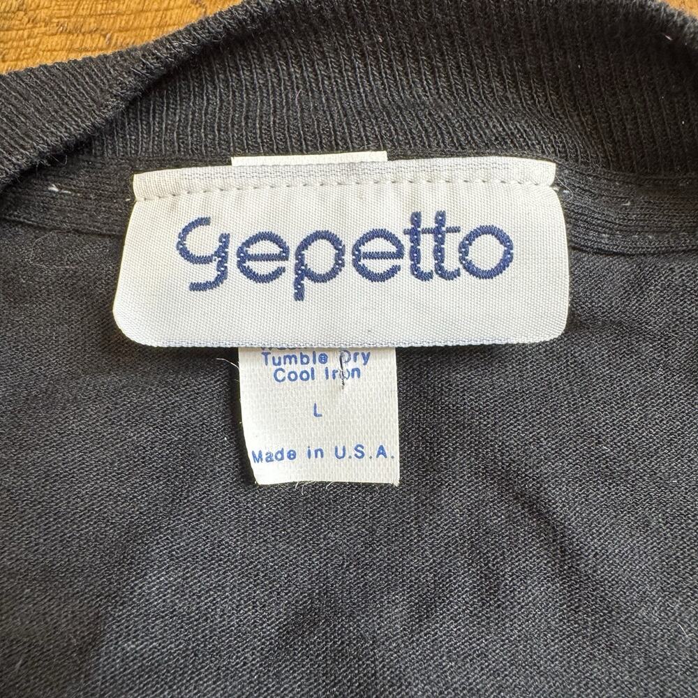 VTG Gepetto Long Sleeve Top With Gold Coin and Studded Embellishments Womens L - Picture 2 of 8